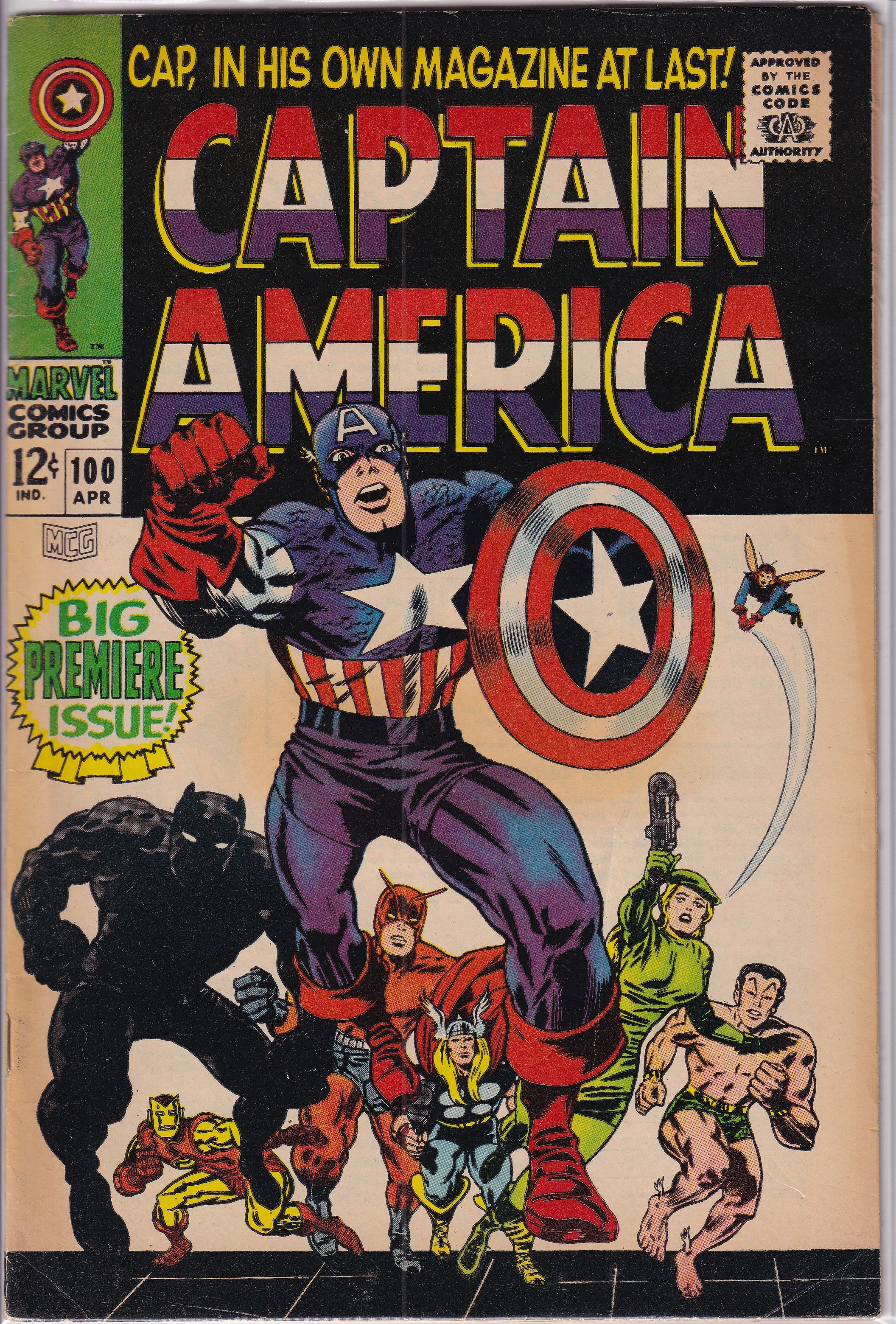 Captain America (1968) 100 (1st Silver Age Captain America Solo Title)