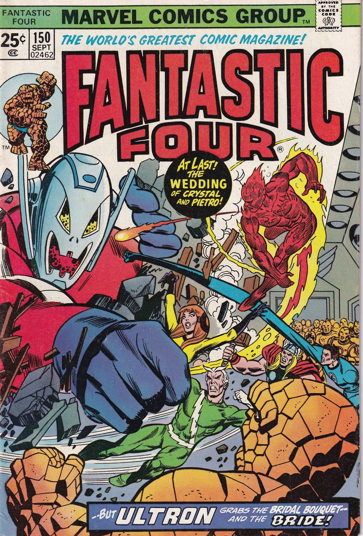 Fantastic Four (1961) 150 (Marriage of Quicksilver & Crystal)