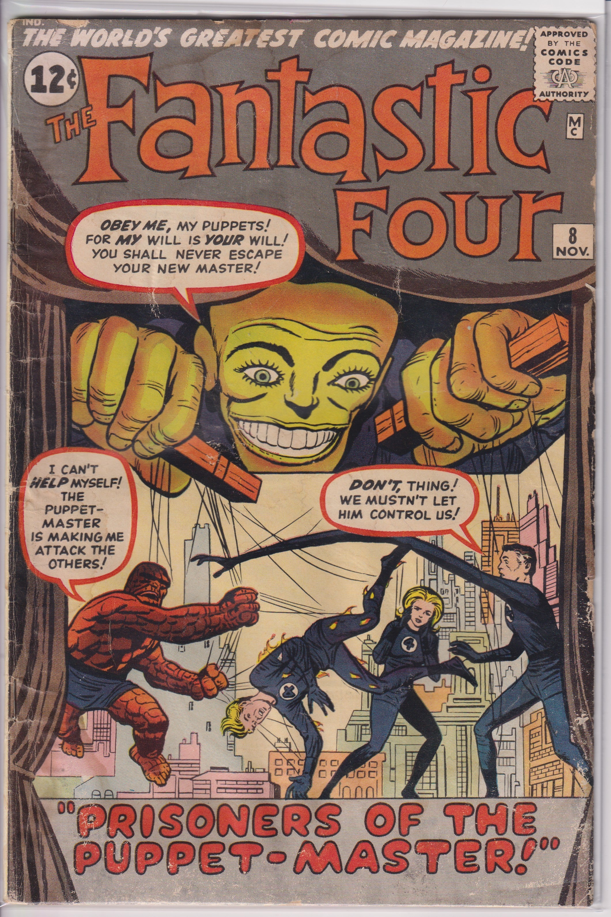 Fantastic Four (1961) 008 (1st Puppet Master/1st Alicia Masters)