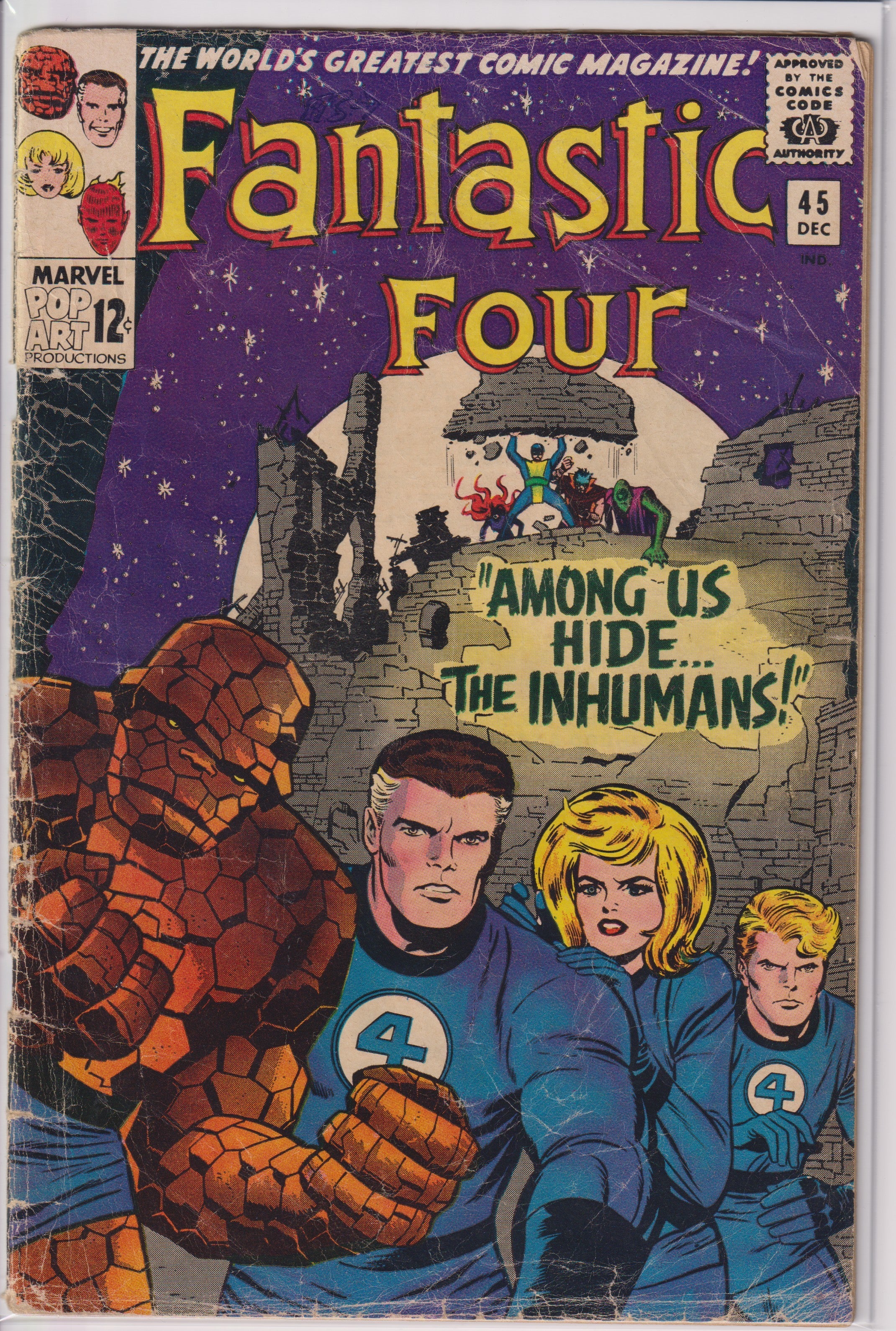 Fantastic Four (1961) 045 (1st Inhumans/1st Black Bolt/1st Crystal)