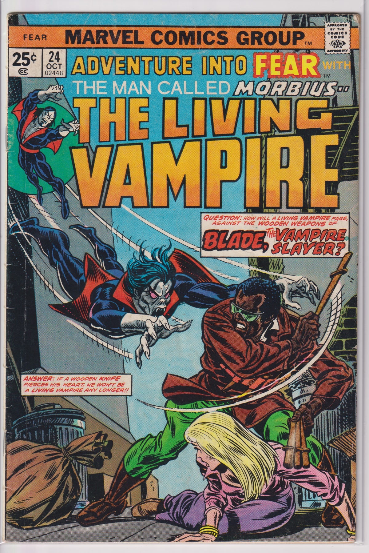 Fear (1970) 24 (1st Blade crossover)