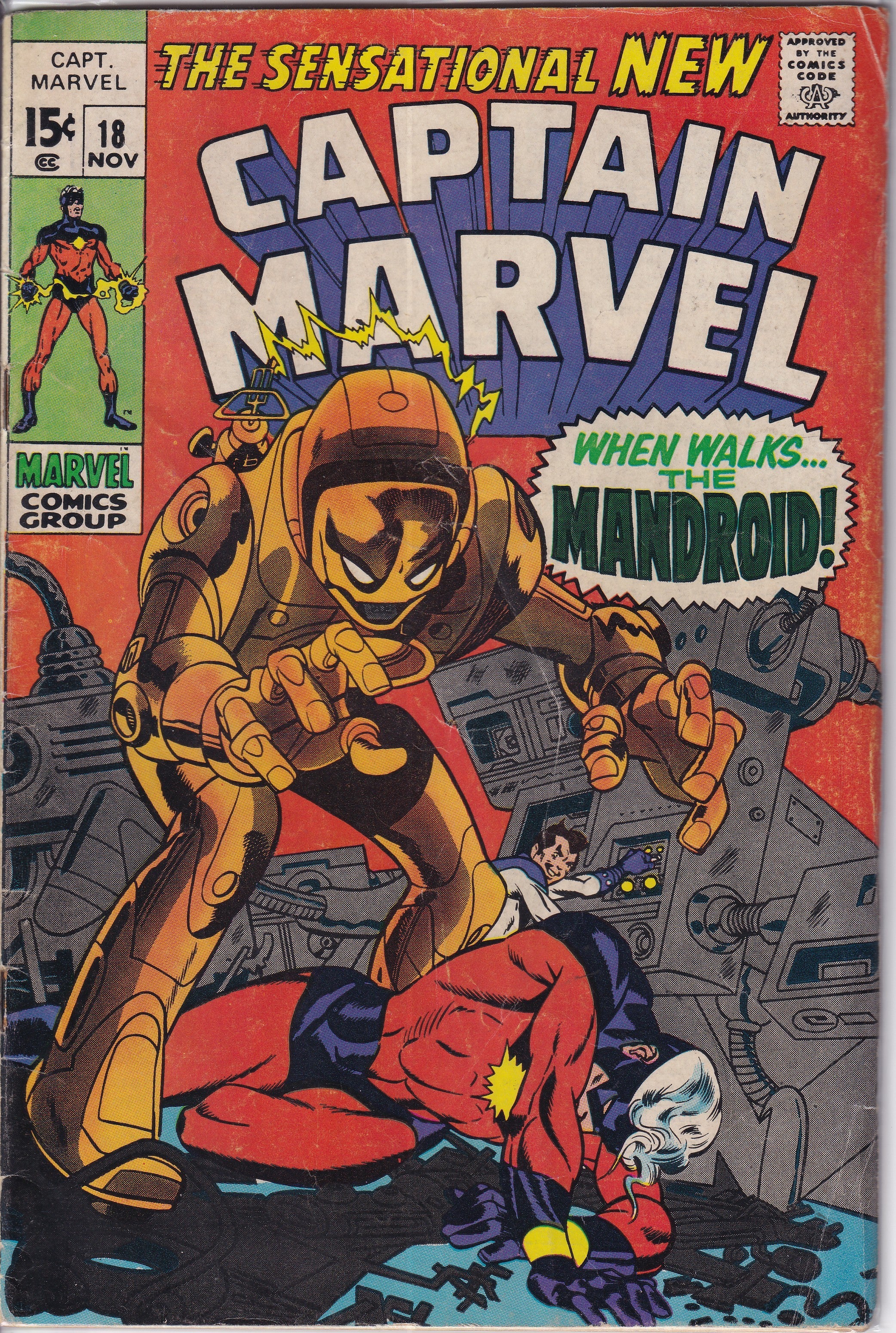Captain Marvel (1968) 18 (Death of Yon-Rogg)