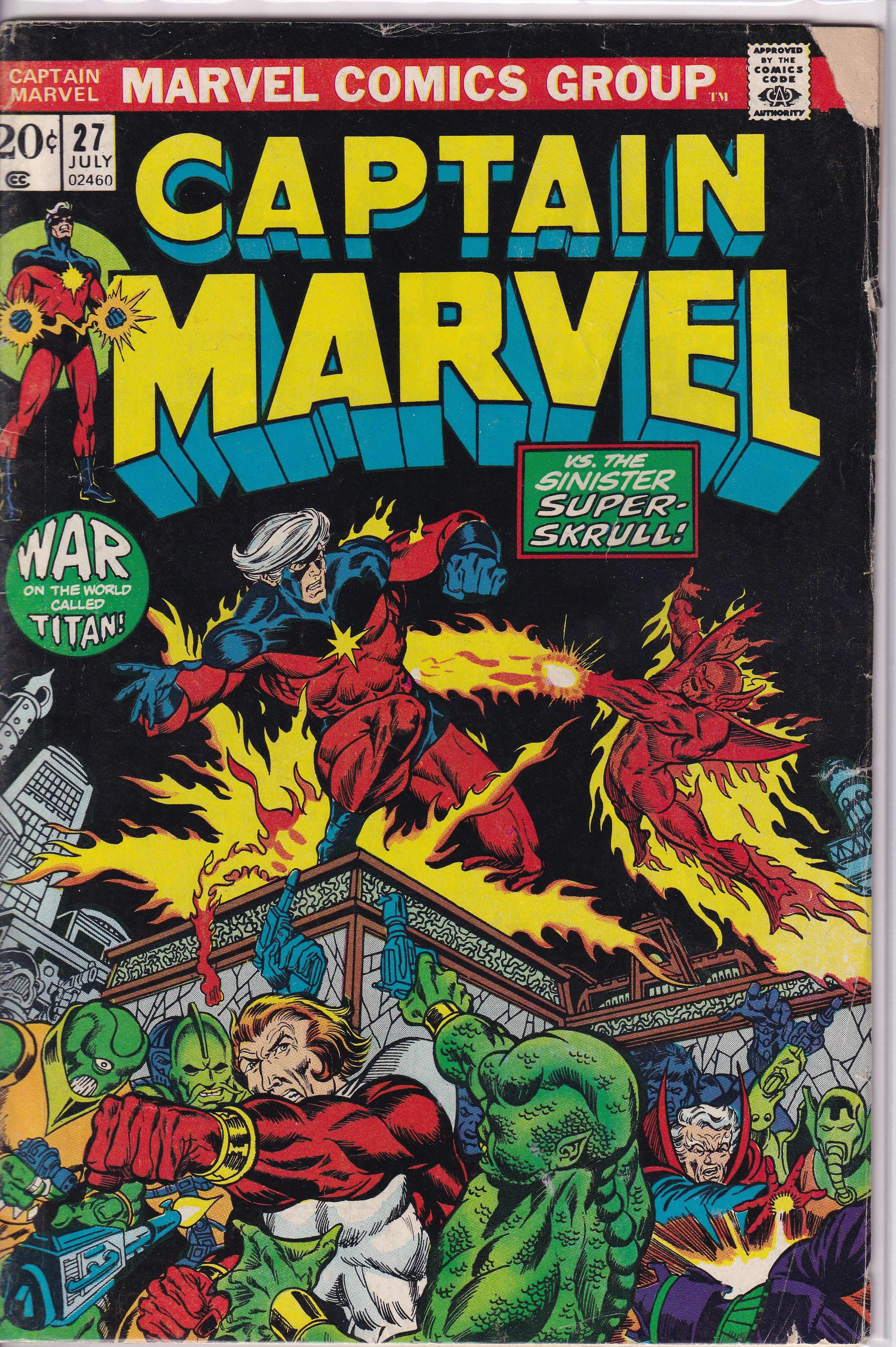 Captain Marvel (1968) 27 (1st Eros/2nd Drax/3rd Thanos)